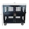 American Hawk Industrial Security Cart 60'' W x 25'' D x 54'' H - Locking Utility Cart With Adjustable Shelf AH1551BLK - alternate 3